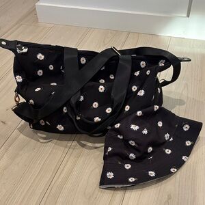 Alice + Olivia Black Floral Travel Bag